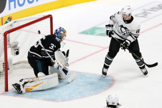 All-Star Game MVP Sidney Crosby scores past goalie Pekka Rinne
