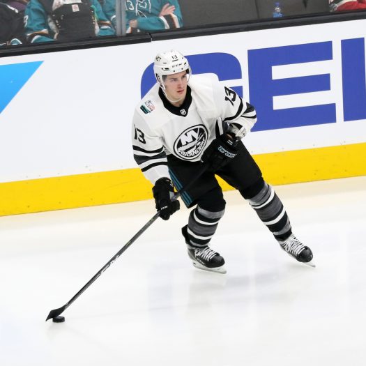 Mathew Barzal looks to make a pass