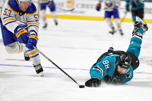 Brent Burns and Jeff Skinner